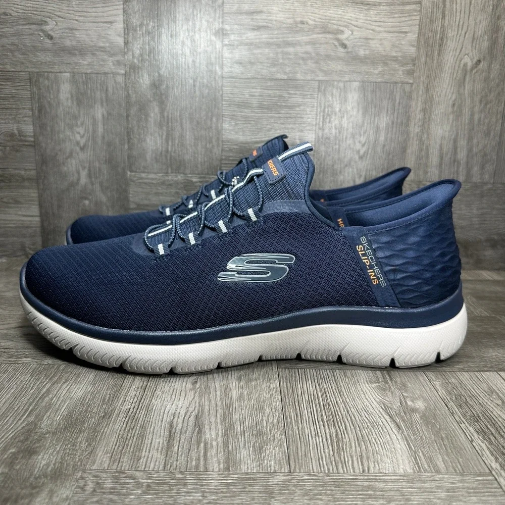 Skechers Summits Slip Ins Mens 10.5 Wide Navy Blue Athletic NEW